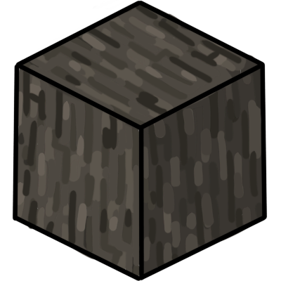 a Minecraft acacia wood block.